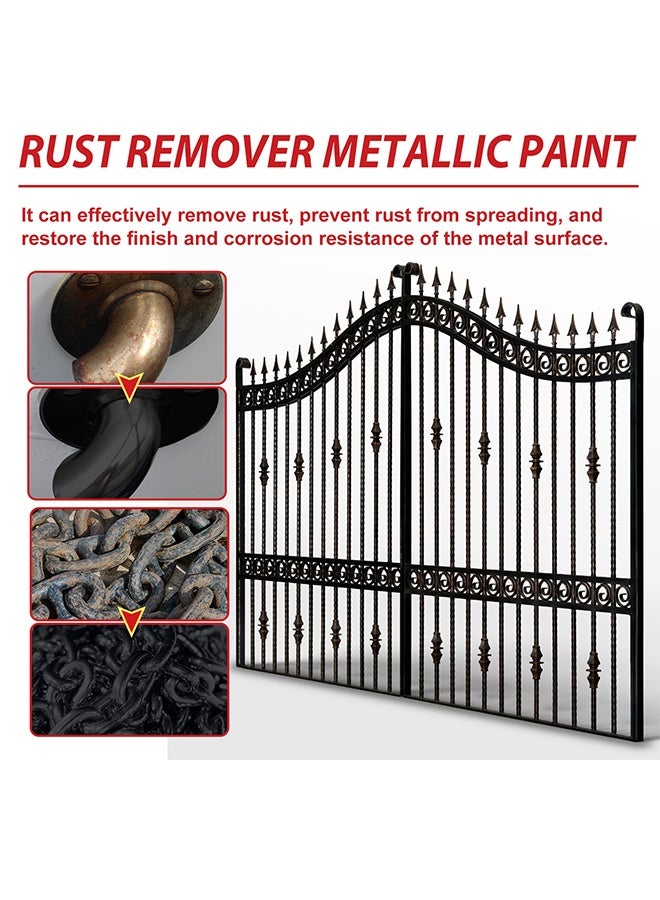 Jakehoe Rust Remover Metallic Paint,Rust Renovator,Rust Remover for Metal,Rust Converter for Metal,Water-Based Rust Remover for Metal, Rust Removal Converter Metallic Paint with Brush,Multi-Functional Anti-Rust Paint 100g - Image 4